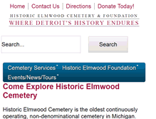 Tablet Screenshot of elmwoodhistoriccemetery.org